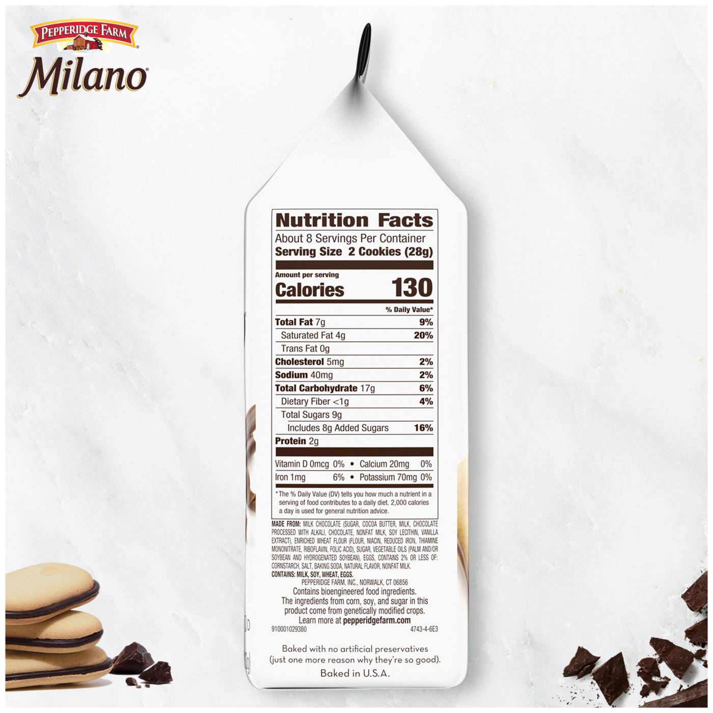 Pepperidge Farm Milano Double Milk Chocolate Cookies; image 6 of 9