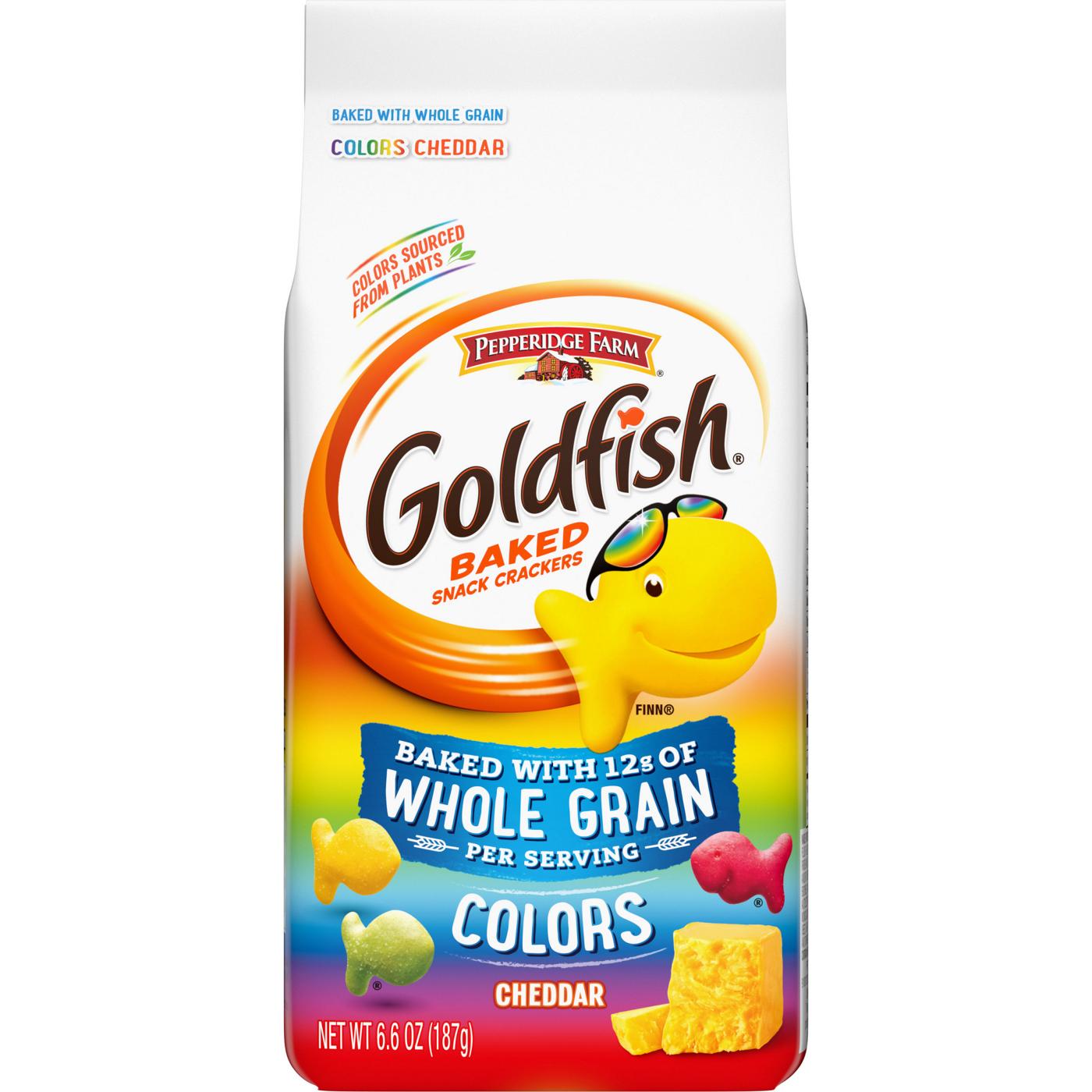 Pepperidge Farm Goldfish Colors Baked with Whole Grain Cheddar Crackers; image 1 of 7