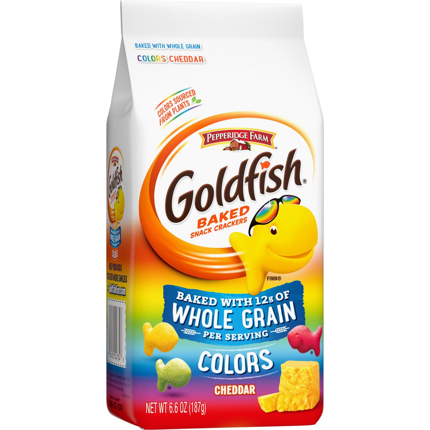 Pepperidge Farm Goldfish Colors Baked with Whole Grain Cheddar Crackers; image 6 of 7