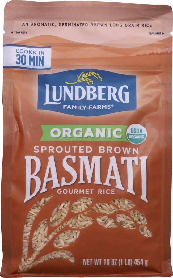 Lundberg Organic Sprouted Brown Basmati Rice Shop Rice Grains At H E B