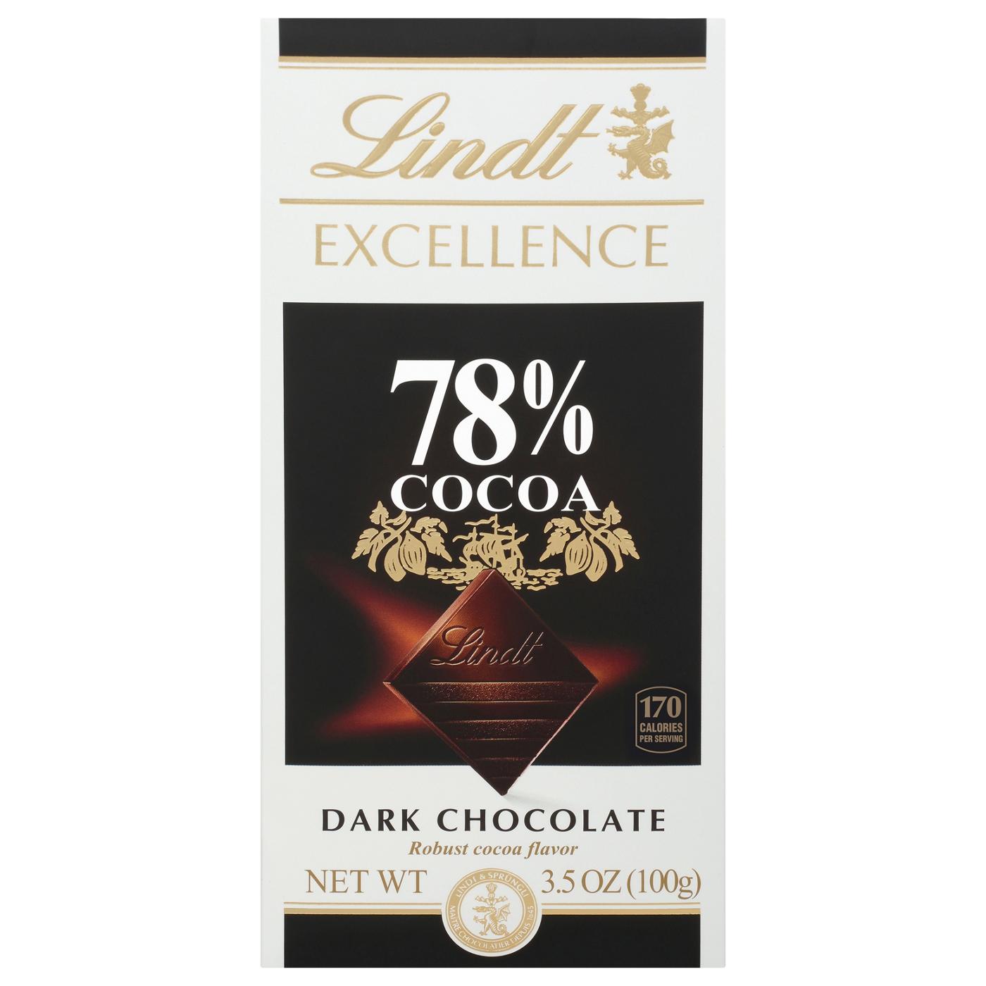 Lindt Excellence 78% Cocoa Dark Chocolate Bar; image 1 of 2