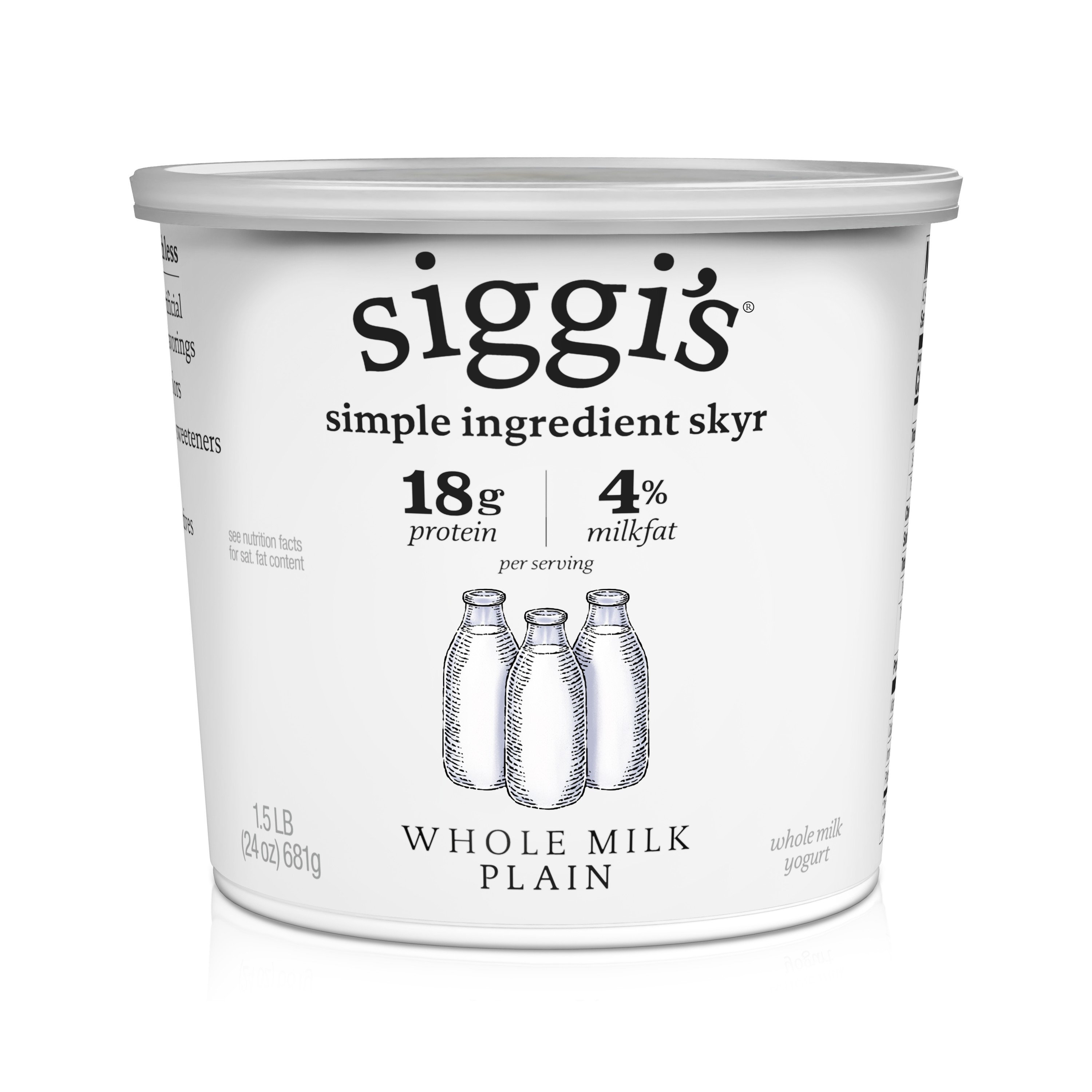 Siggi's 4% Strained Whole Milk Skyr Yogurt - Plain - Shop Yogurt At H-E-B