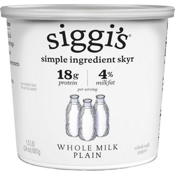 Siggi's 4% Strained Whole Milk Skyr Yogurt - Plain