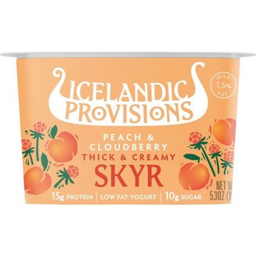 Icelandic Provisions 15g Protein Skyr - Peach & Cloudberry