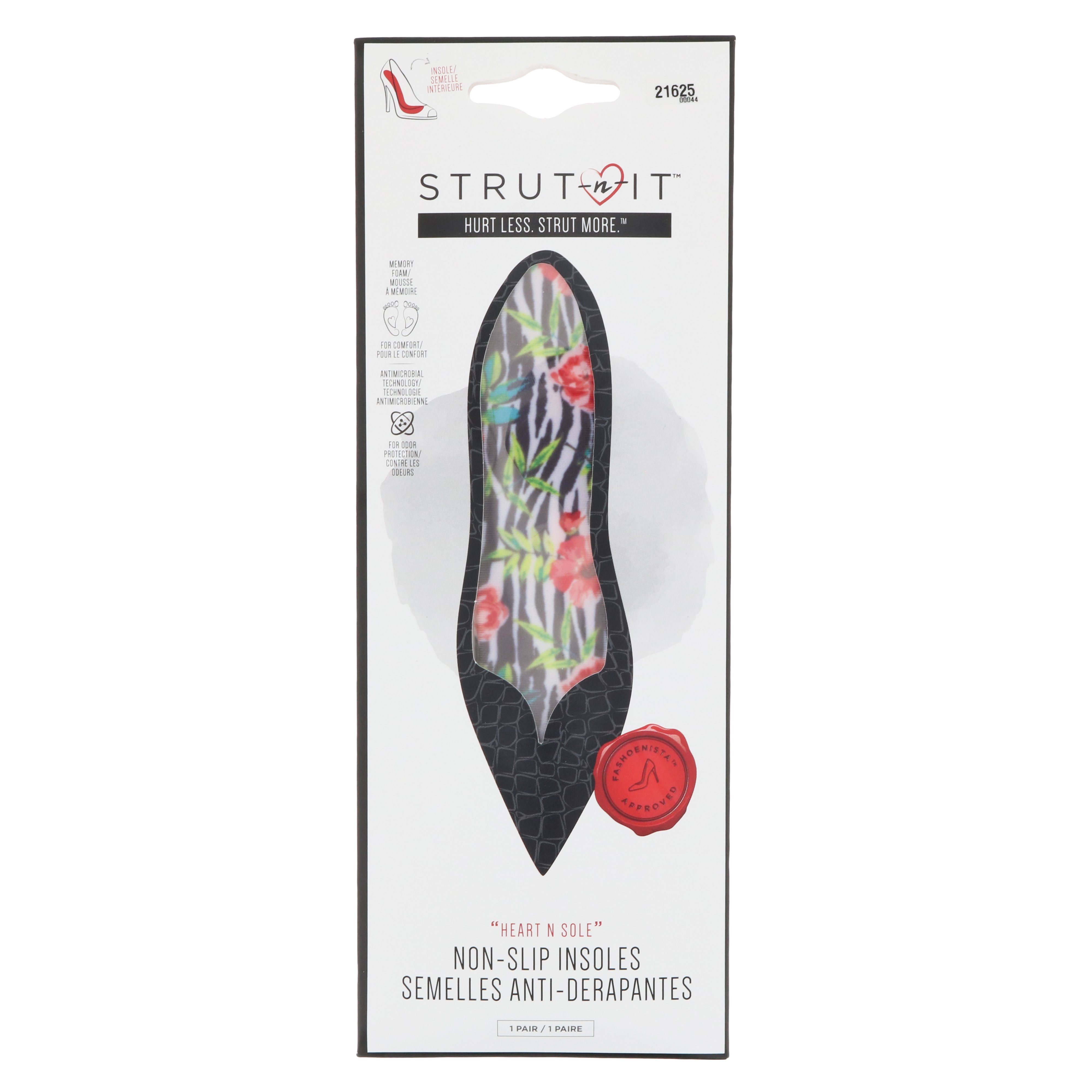 Strut-N-It Heart N Sole Non Slip Insole Wild Flower - Shop Foot care at ...