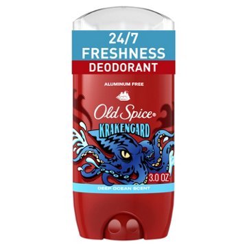 Old Spice Aluminum Free Deodorant for Men, Legendary Fragrance, Krakengard, Deep Ocean Scent