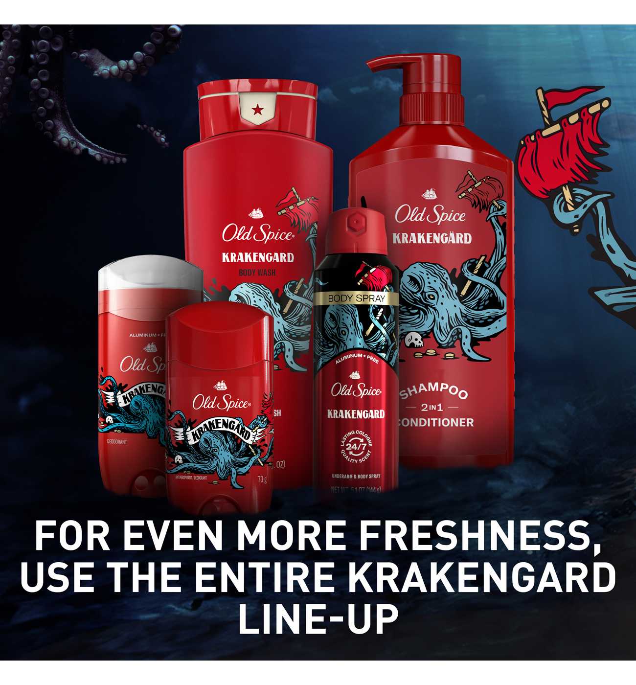 Old Spice Aluminum-Free Deodorant - Krakengard; image 3 of 7