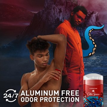 Old Spice Aluminum Free Deodorant for Men, Legendary Fragrance, Krakengard, Deep Ocean Scent
