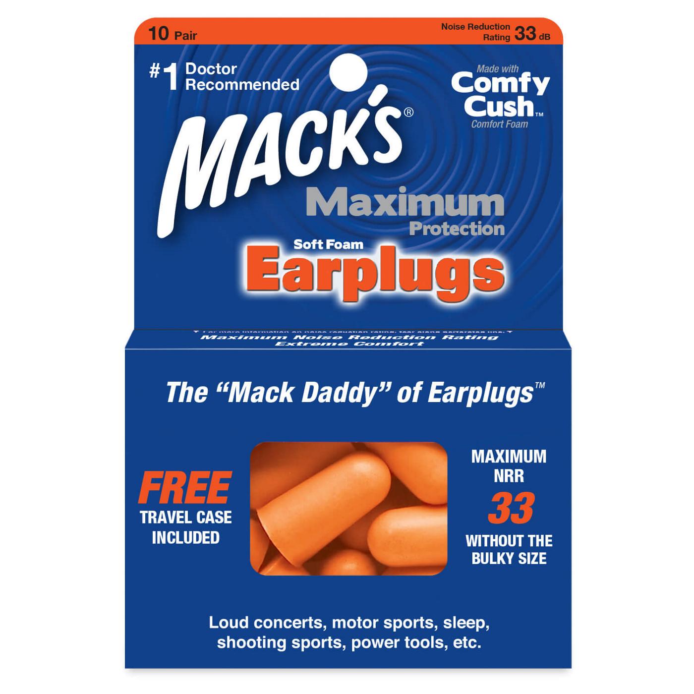 Mack's Maximum Protection Soft Foam Earplugs; image 1 of 2
