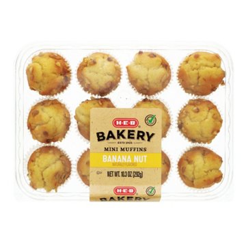 H-E-B Bakery Banana Nut Mini Muffins, 12 ct