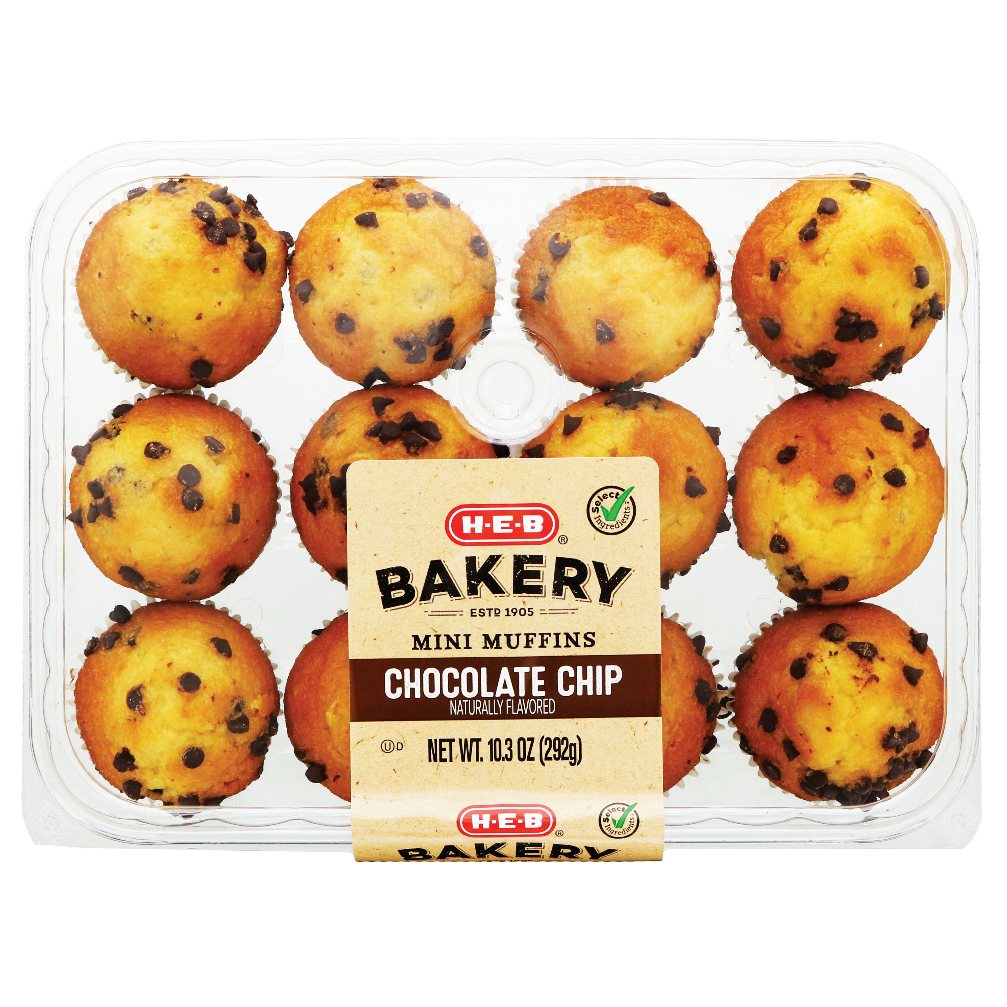 HEB Chocolate Chip Mini Muffins Shop Desserts & Pastries at HEB