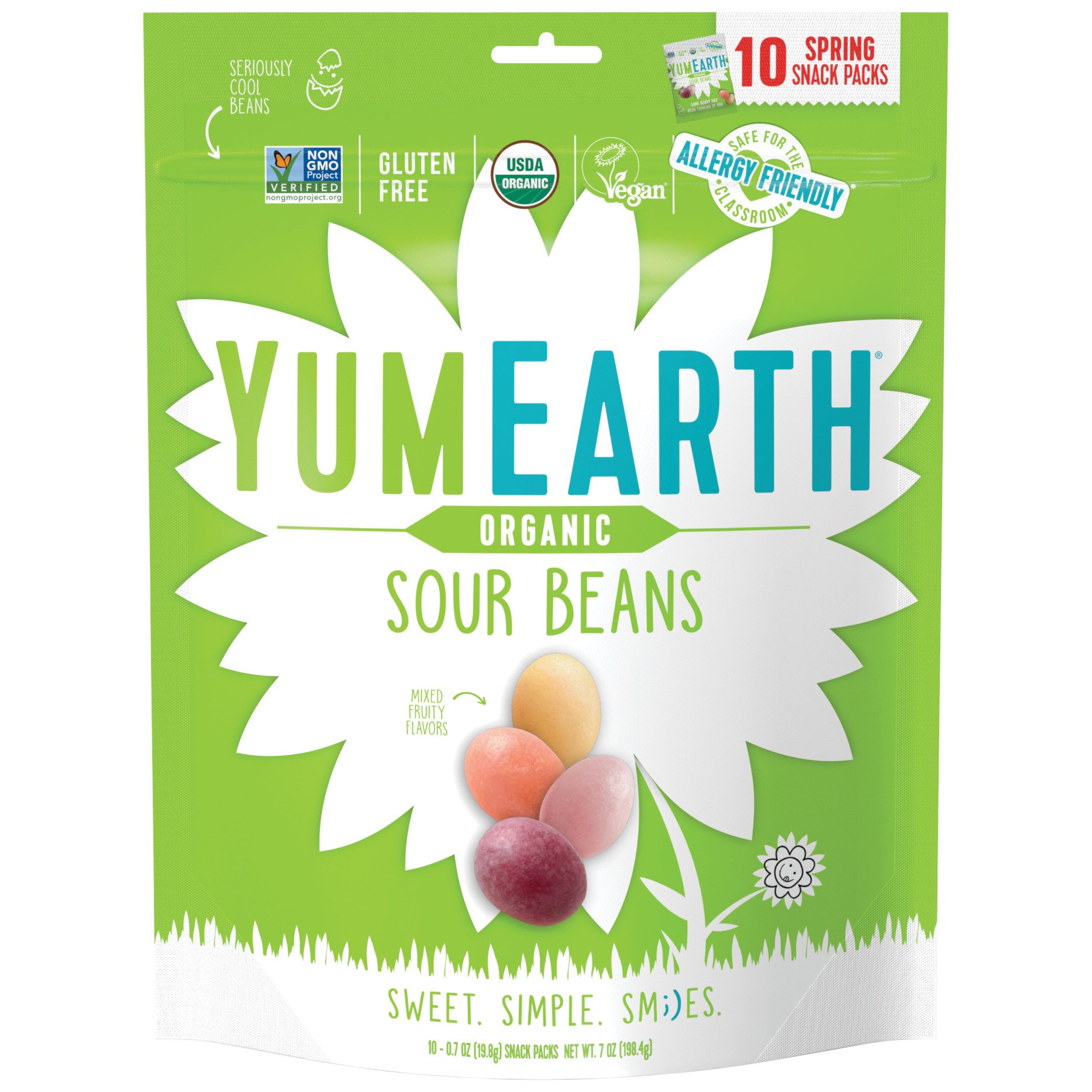 YumEarth Sour Jelly Beans Easter Snack Packs Shop Candy at HEB