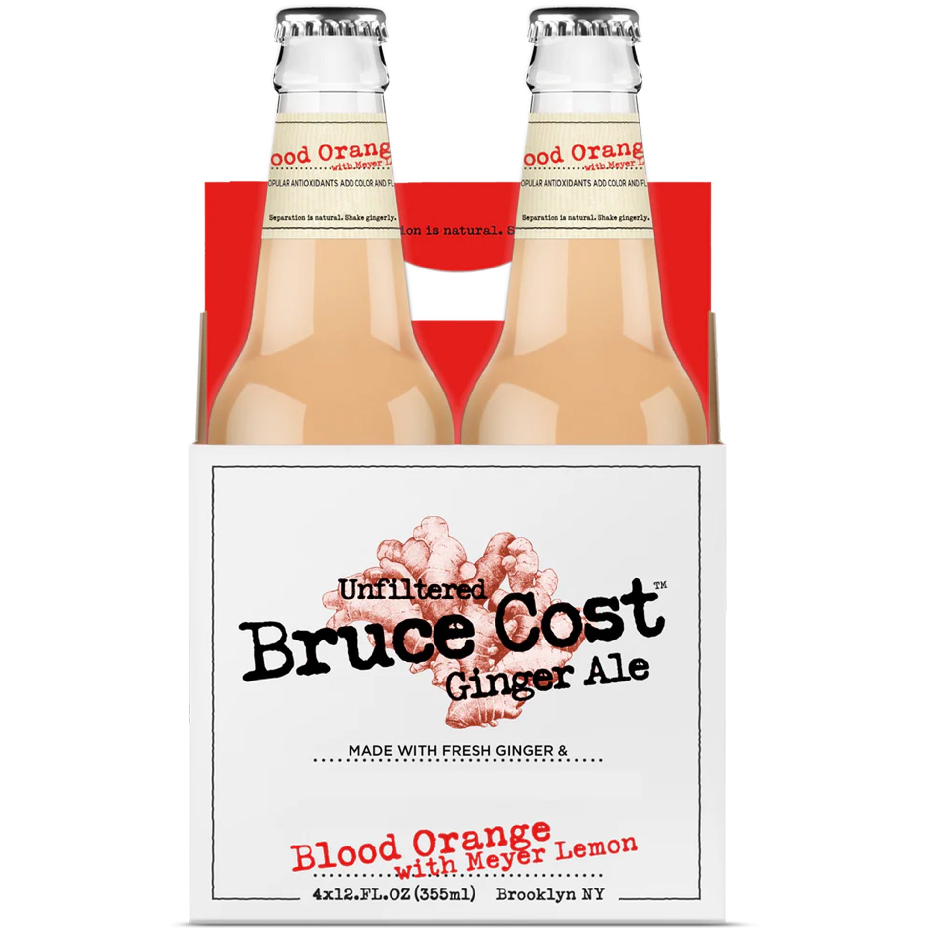 Bruce Cost Blood Orange and Meyer Lemon Ginger Ale 12 oz Bottles Shop Soda at HEB