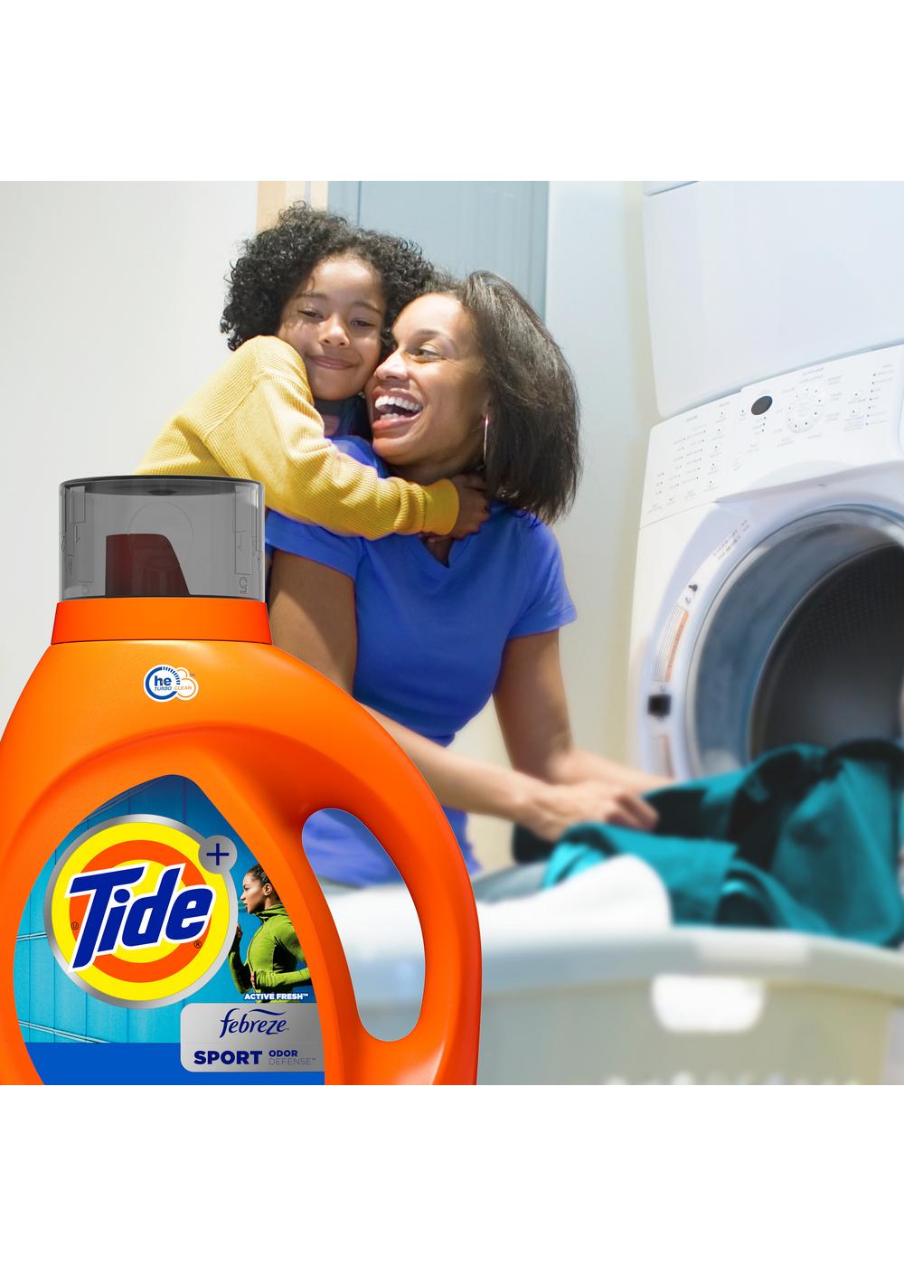 Tide + Febreze Sport Odor Defense HE Turbo Clean Liquid Laundry Detergent, 59 Loads -  Active Fresh; image 6 of 15