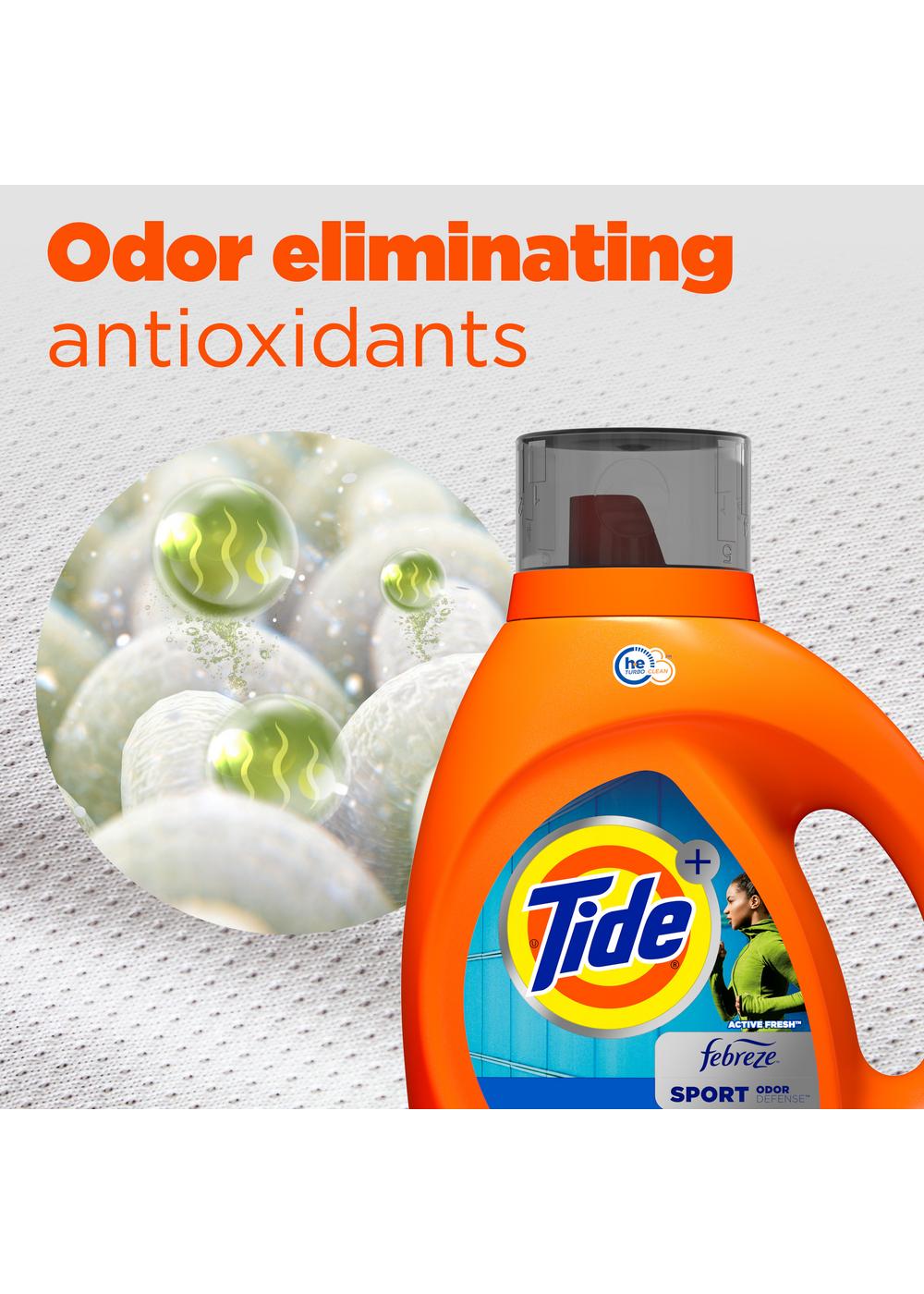 Tide + Febreze Sport Odor Defense HE Turbo Clean Liquid Laundry Detergent, 59 Loads -  Active Fresh; image 14 of 15