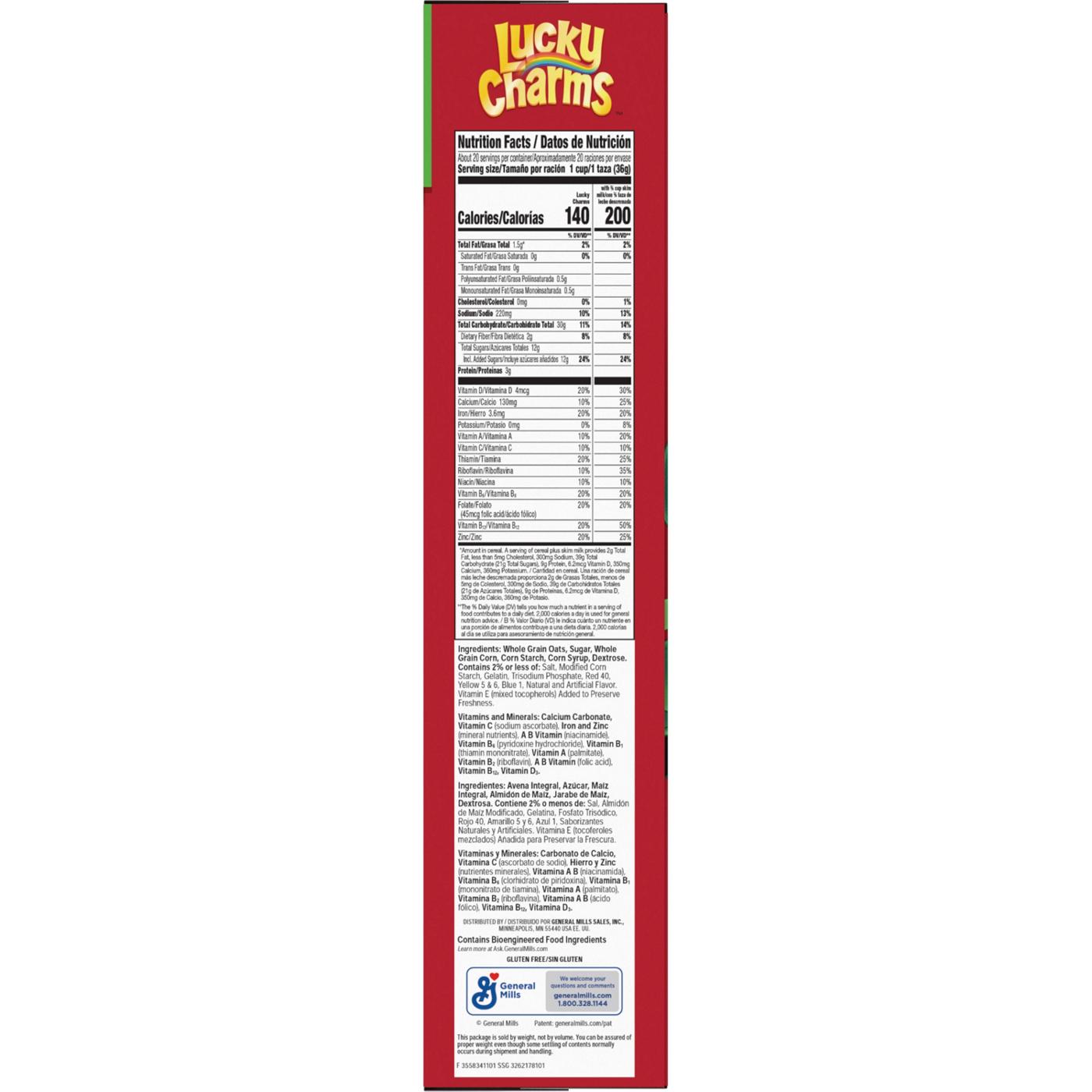 General Mills Lucky Charms Cereal - Mega Size; image 2 of 3