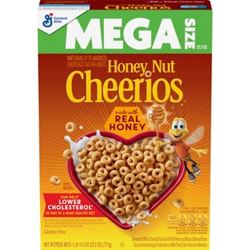 General Mills Honey Nut Cheerios Cereal - Mega Size, 27.2 oz
