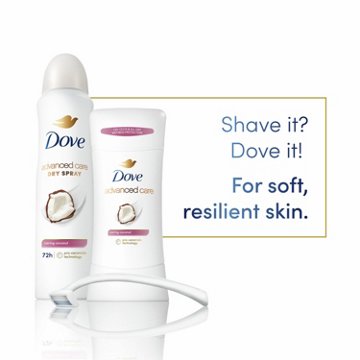 Dove Advanced Care Dry Spray Antiperspirant Deodorant - Coconut, 3.8 oz