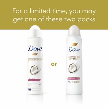 Dove Advanced Care Dry Spray Antiperspirant Deodorant - Coconut, 3.8 oz