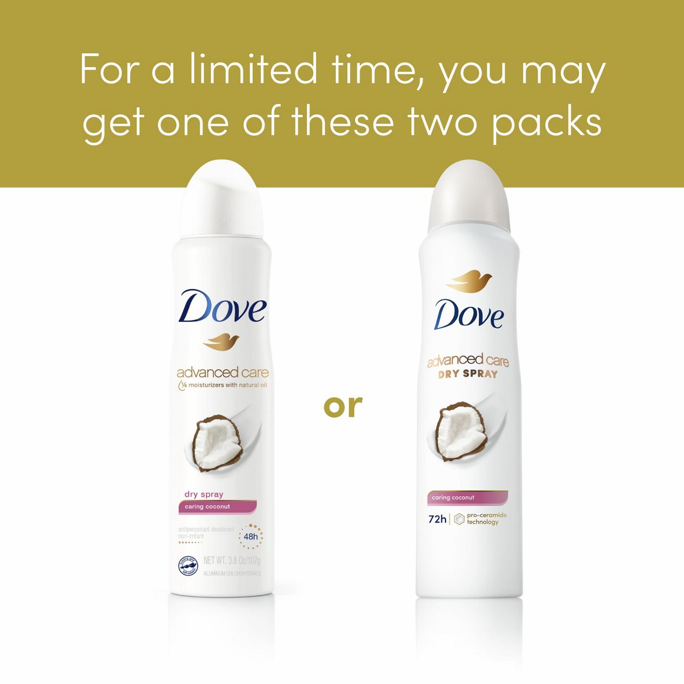 Dove Advanced Care Dry Spray Antiperspirant Deodorant - Coconut; image 9 of 9