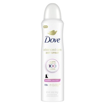 Dove Advanced Care Invisible Dry Spray Antiperspirant Deodorant Clear Finish, 3.8 oz