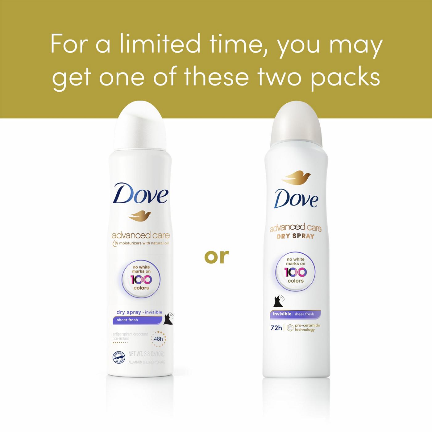 Dove Advanced Care Invisible Dry Spray - Sheer Fresh; image 9 of 13