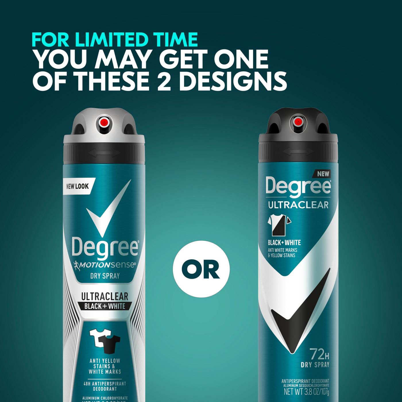 Degree Men UltraClear Antiperspirant Deodorant Dry Spray - Black+White; image 6 of 8