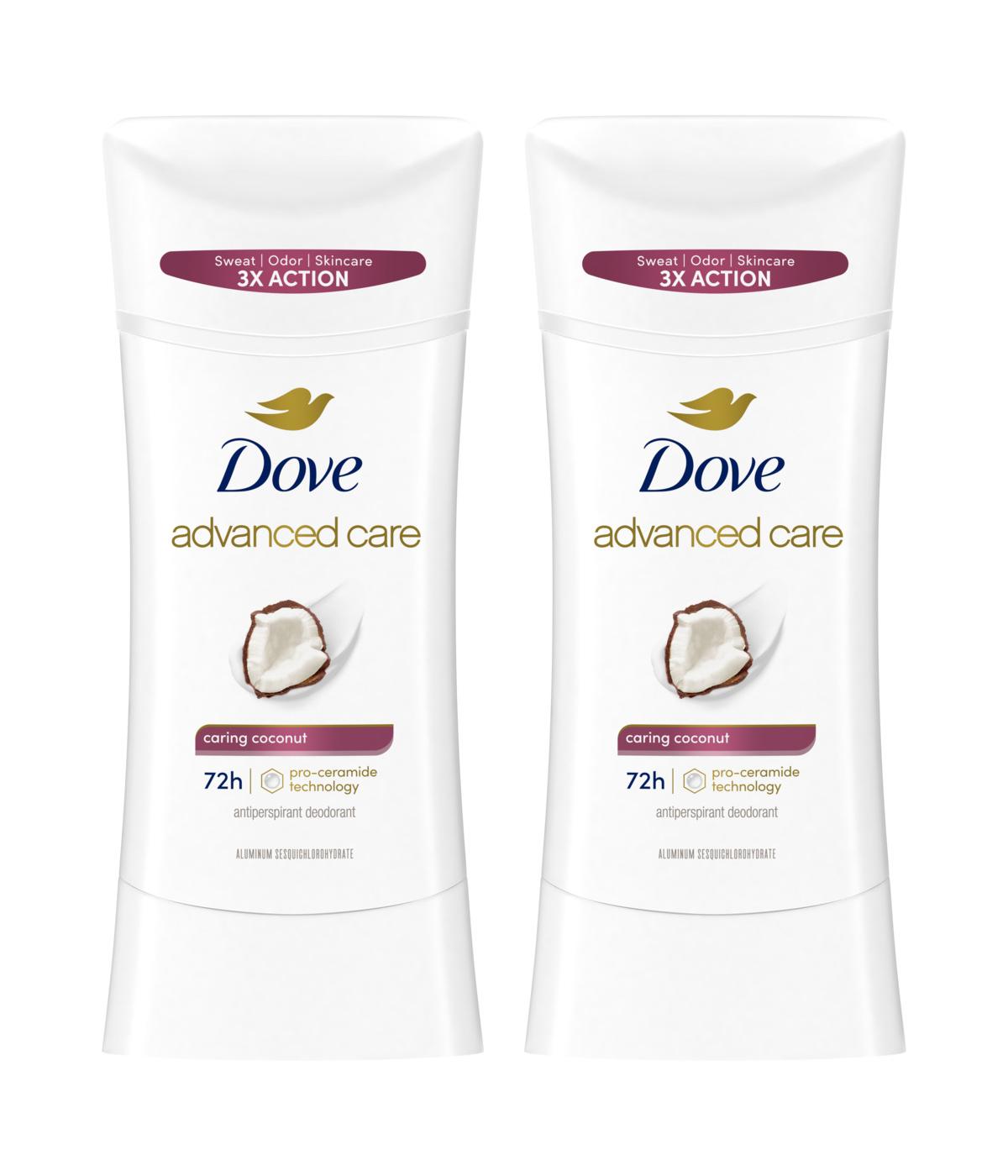 Dove Advanced Care Antiperspirant Solid Deodorant - Coconut, 2 pk; image 1 of 3