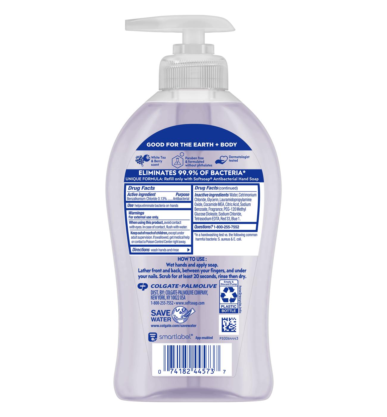 Softsoap Antibacterial Liquid Hand Soap - White Tea & Berry; image 5 of 14