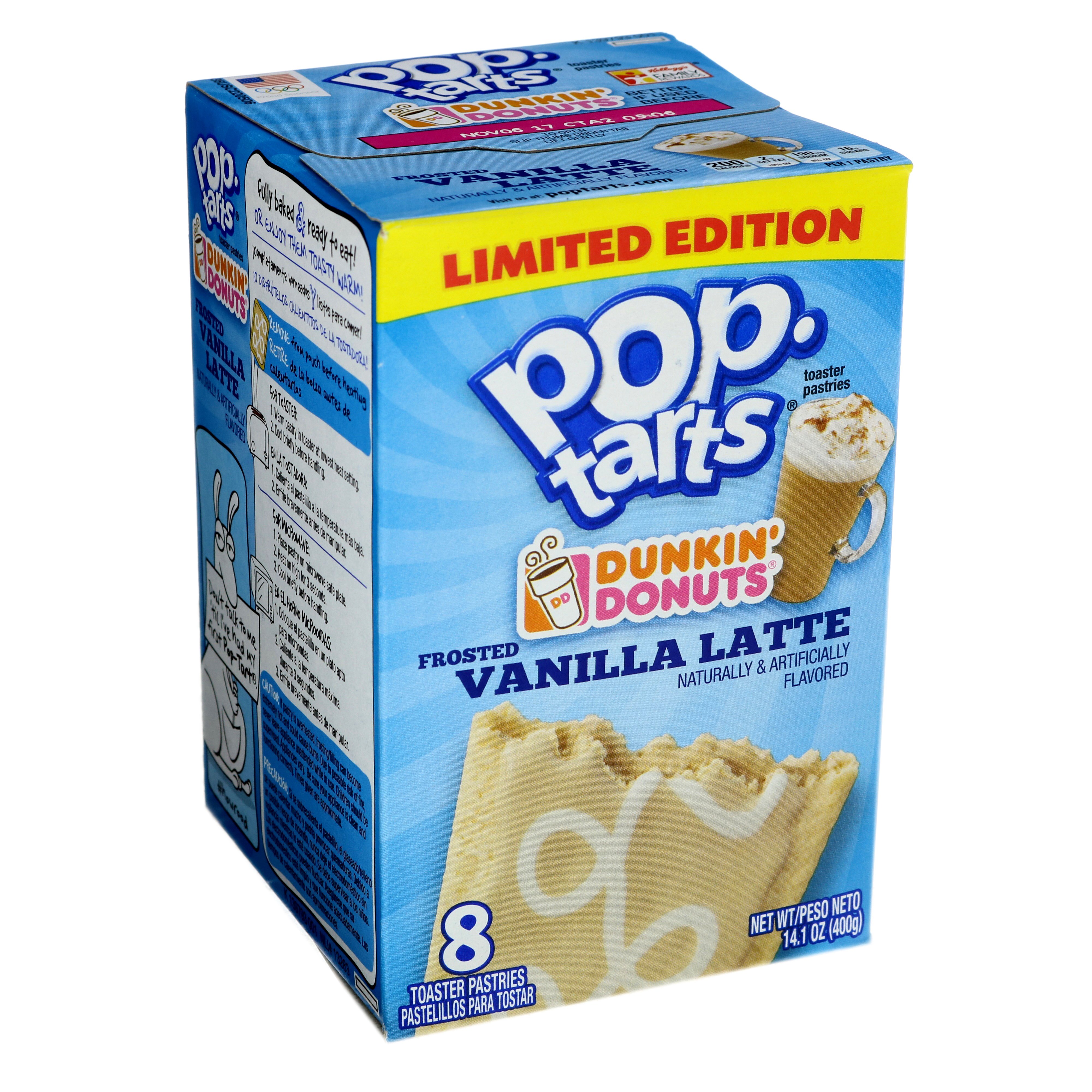 Kellogg's Pop Tarts Dunkin' Donuts Vanilla Latte Shop Toaster