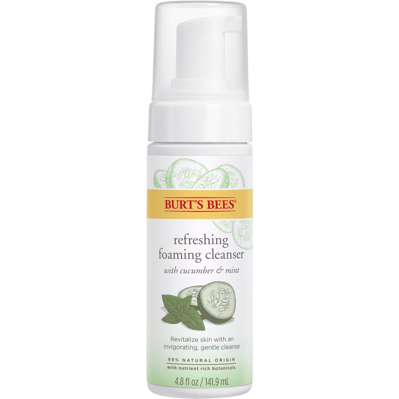 Burt's Bees Cucumber & Mint Refreshing Foaming Face Cleanser; image 1 of 9