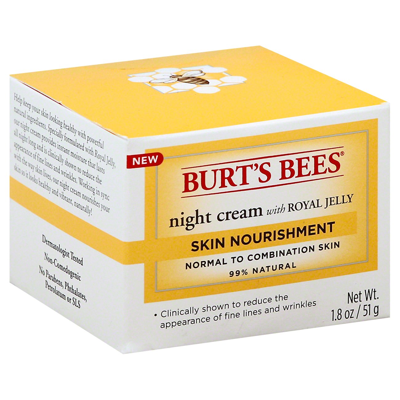 Burt's Bees Skin Nourish Night Cream Shop Facial Moisturizer at HEB