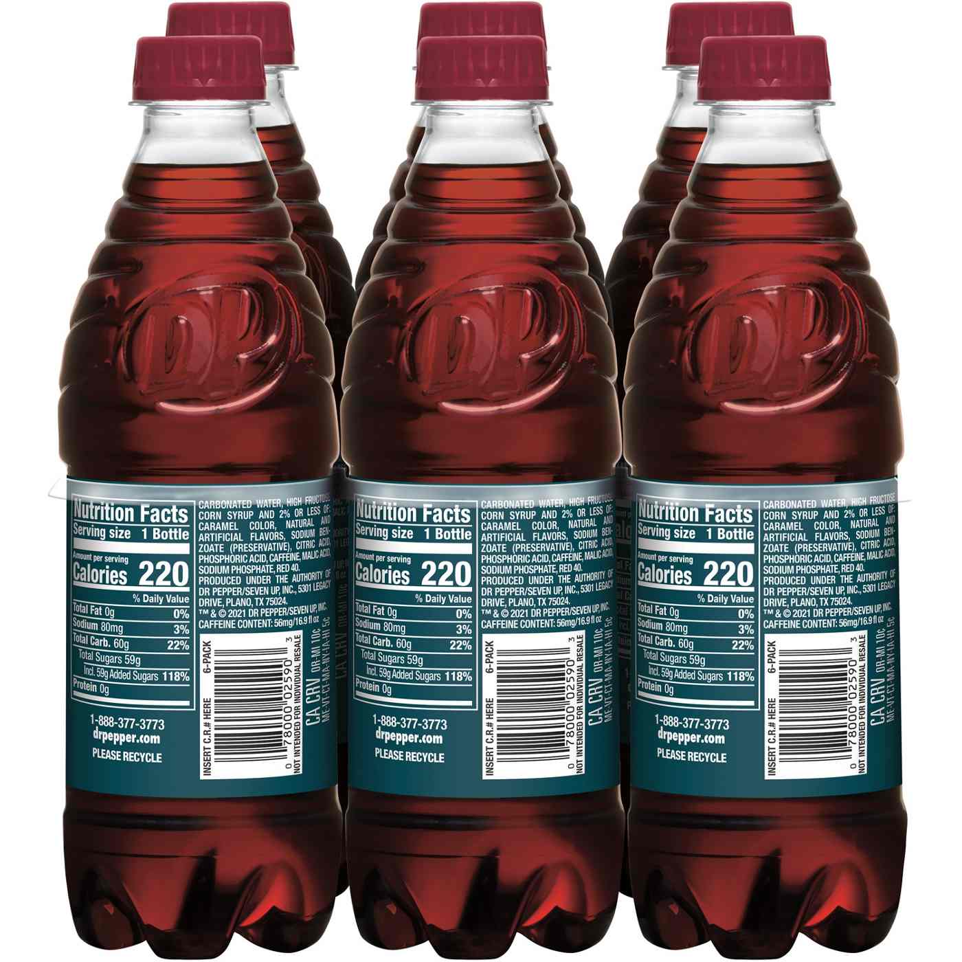 Dr Pepper Cherry Soda .5 L Bottles; image 7 of 7