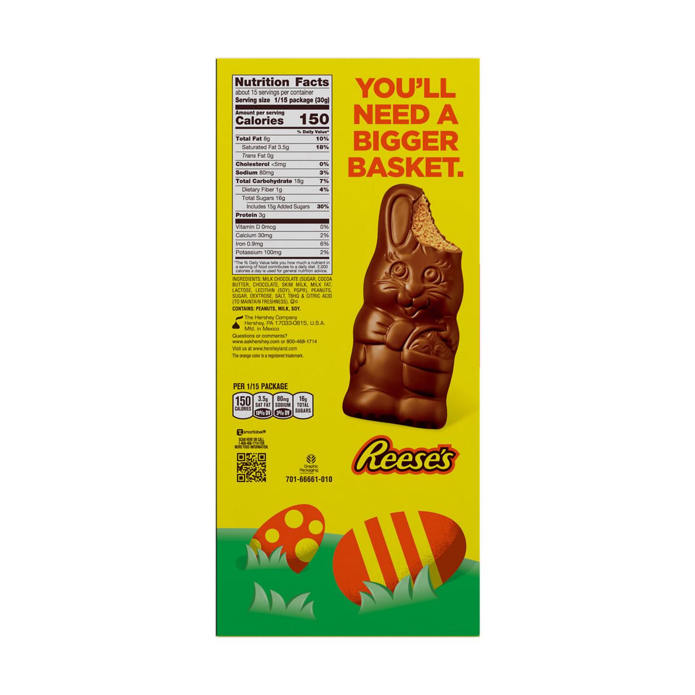 Reese's Milk Chocolate Peanut Butter Easter Bunny Candy; image 2 of 9