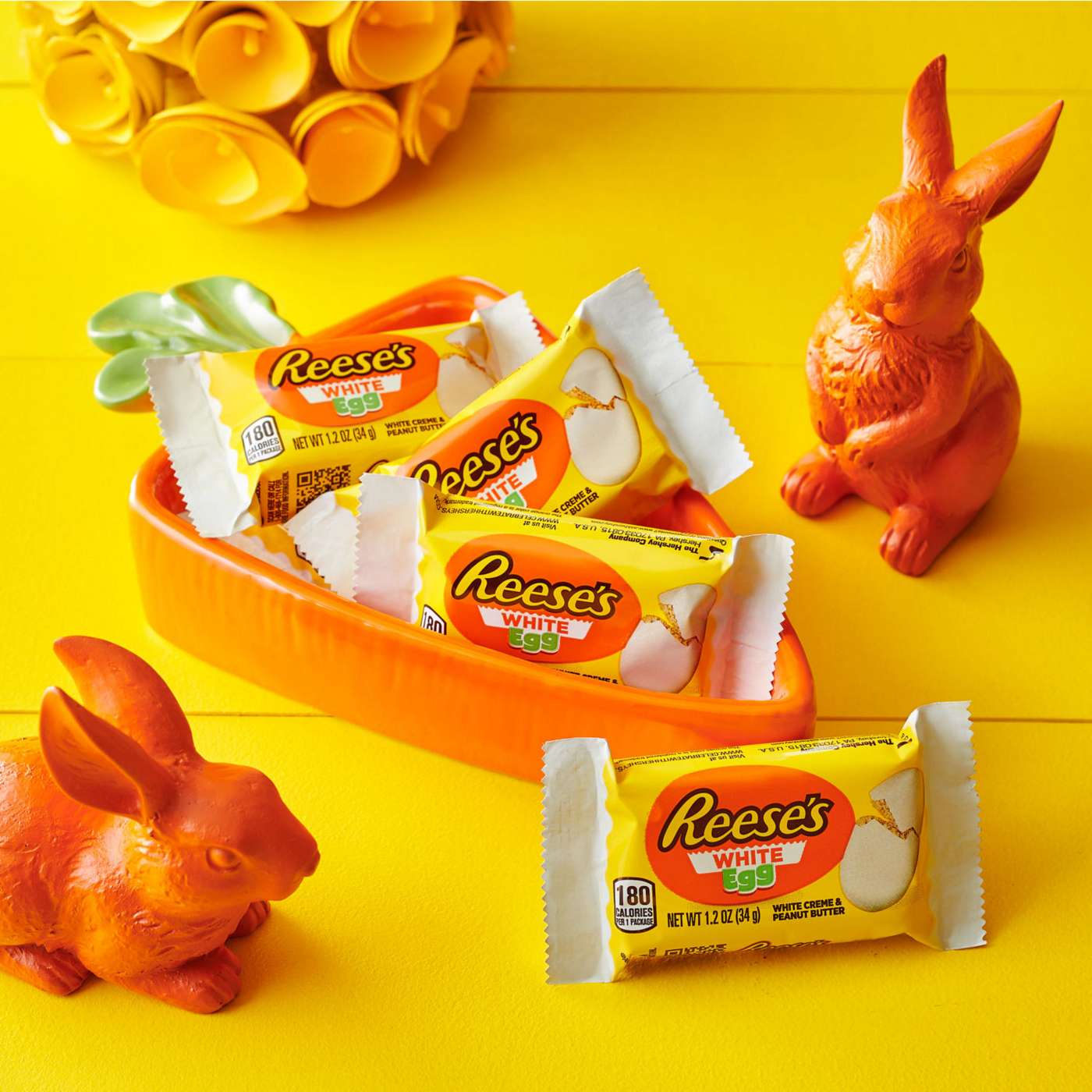 Reese's White Creme Peanut Butter Eggs Easter Candy; image 4 of 8