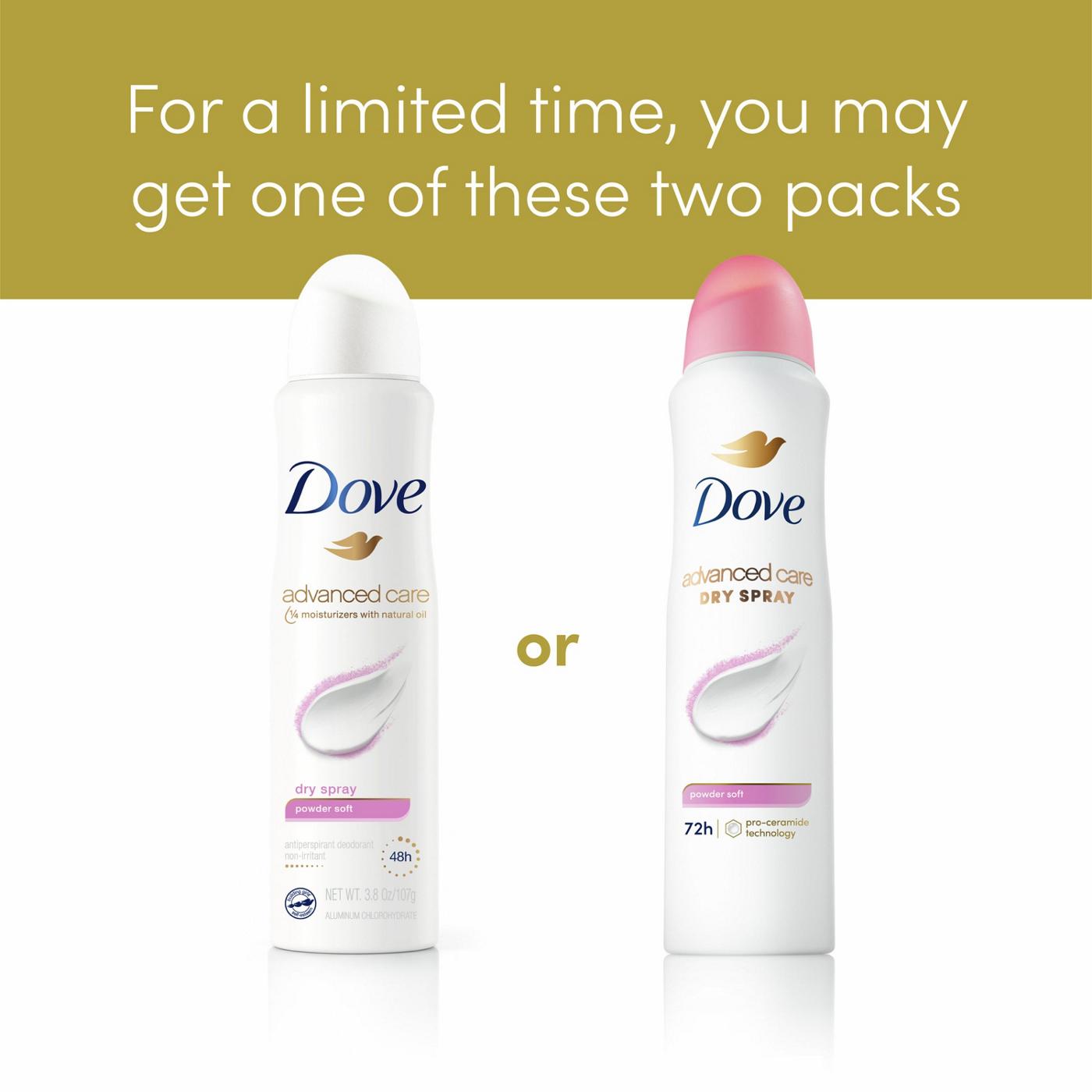 Dove Advanced Care Dry Spray Antiperspirant Deodorant - Powder Soft; image 4 of 8