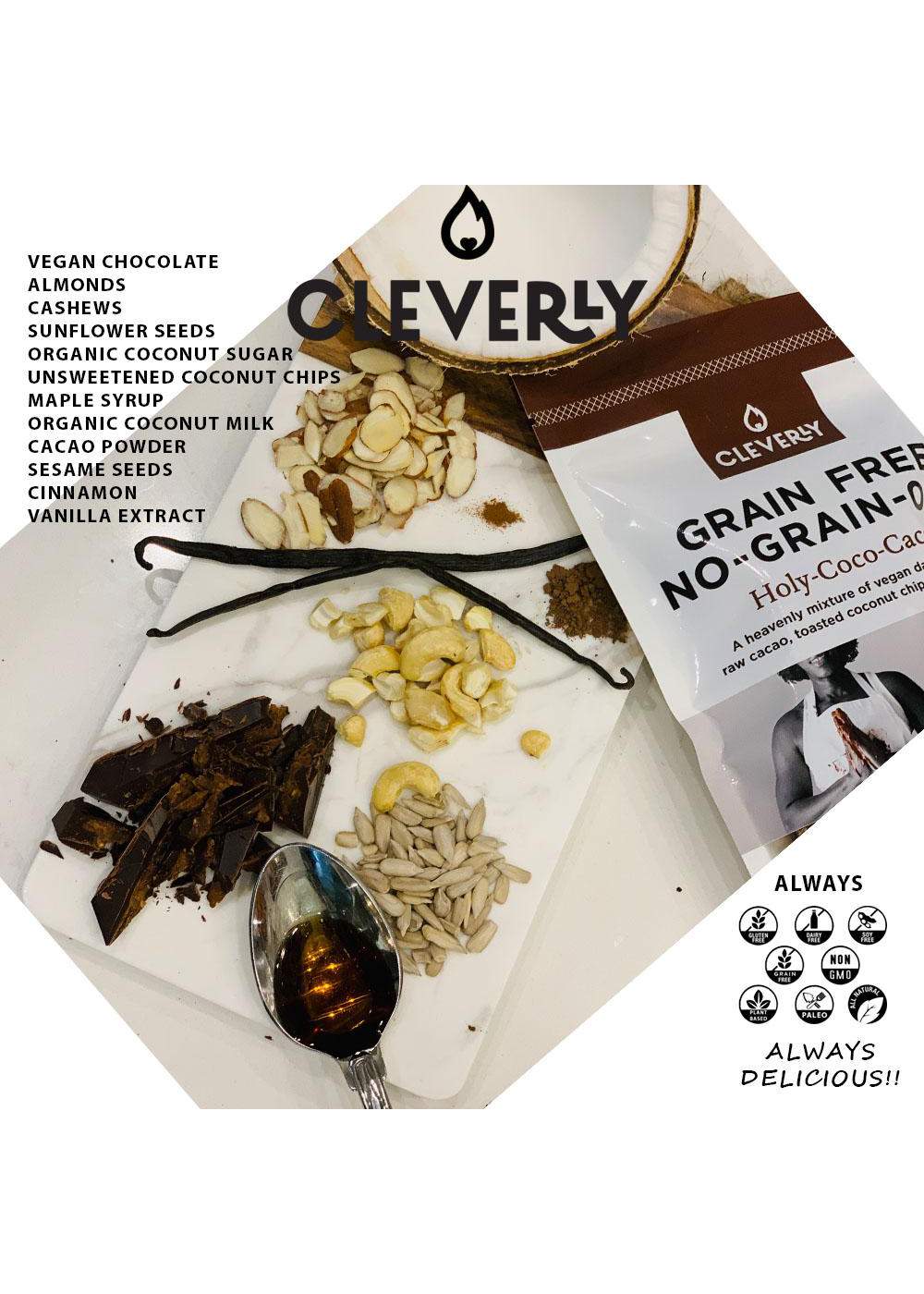 Cleverly Grain-Free No-Grain-Ola - Holy-Coco-Cacao! - Shop Cereal at H-E-B