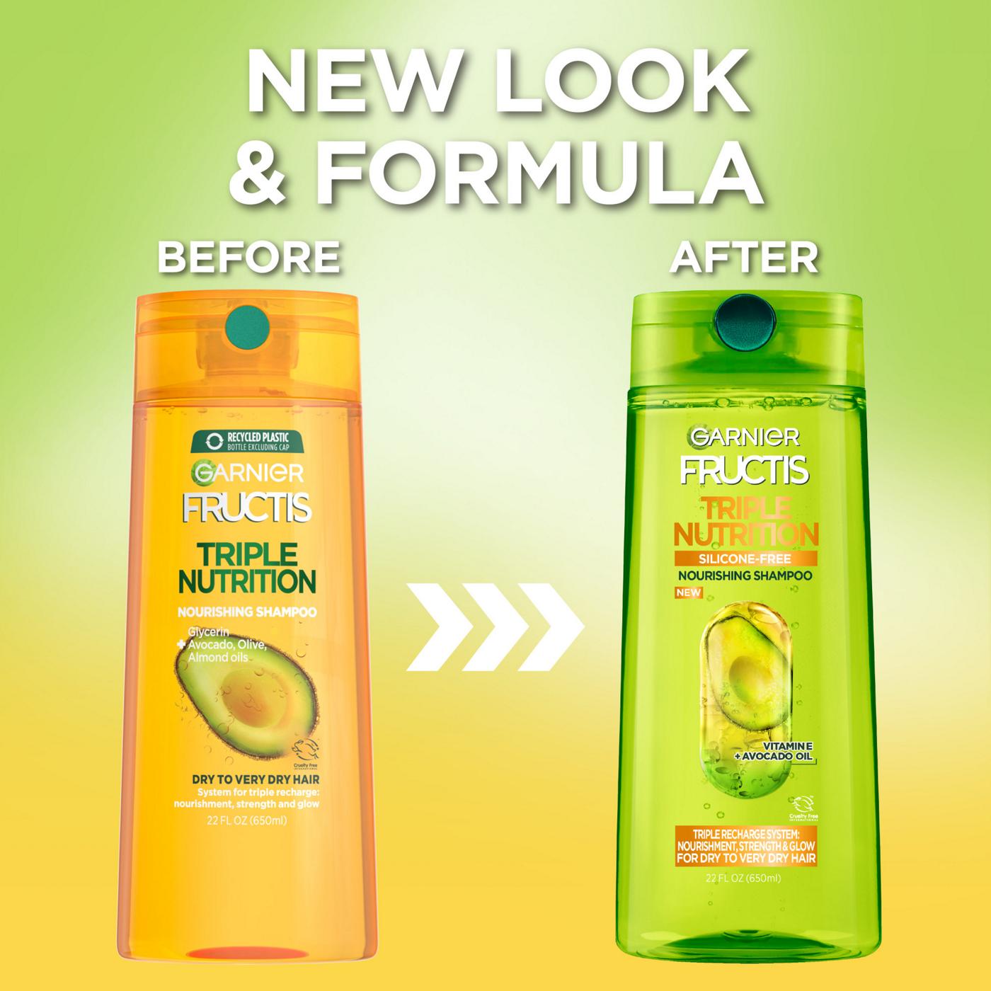 Garnier Fructis Triple Nutrition Nourishing Shampoo; image 4 of 8