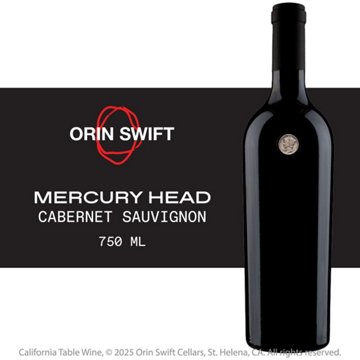 Orin Swift Mercury Head Cabernet Sauvignon California Red Wine, 750 mL