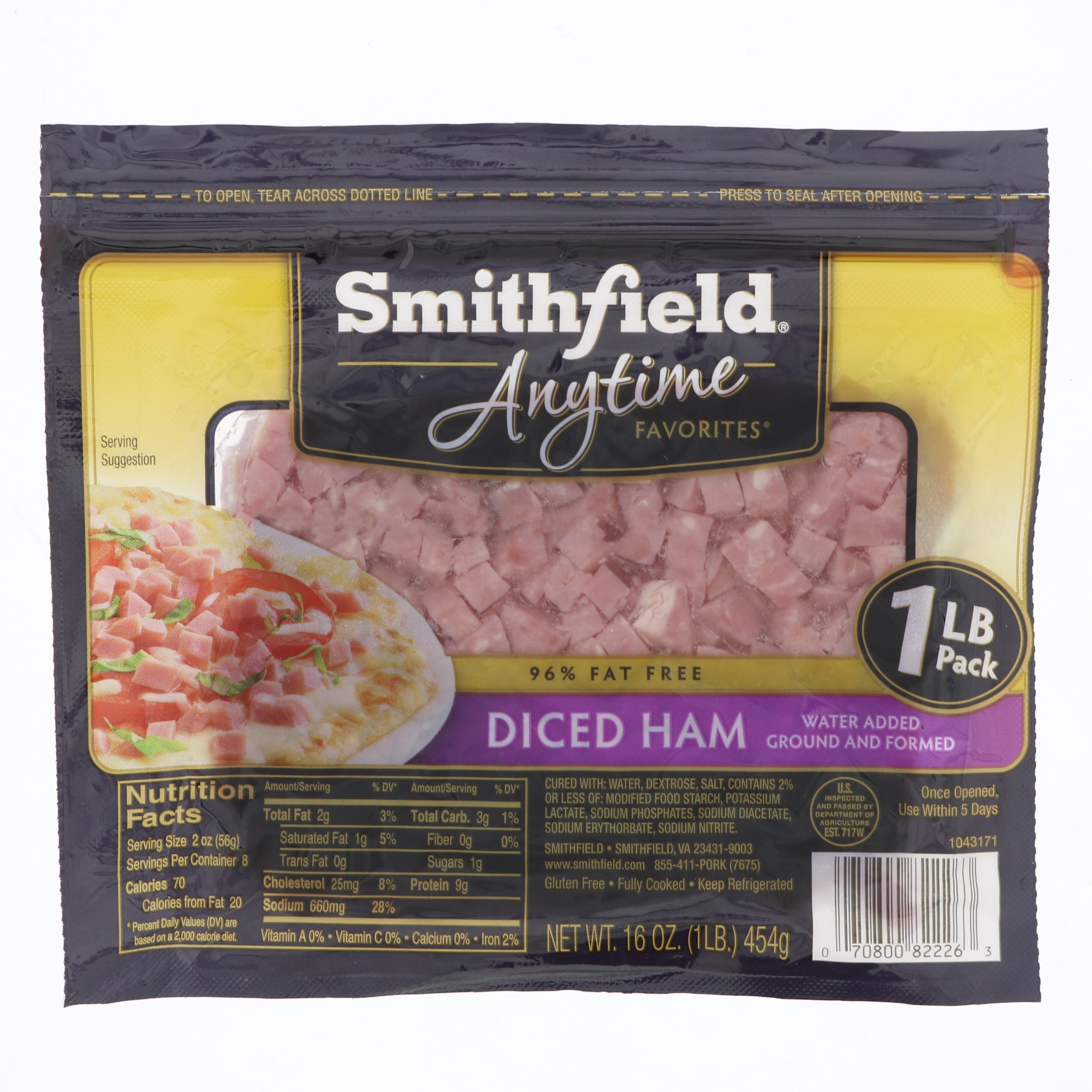 Smithfield Anytime Favorites Diced Ham Shop Meat at HEB