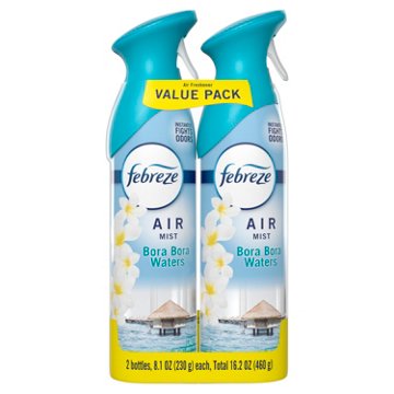 Febreze Air Mist Freshener Odor Fighting Room Spray Value Pack - Bora Bora Waters Scent