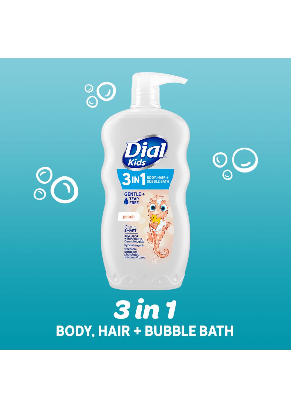 Dial Kids 3-in-1 Body + Hair + Bubble Bath, Peach; image 5 of 7