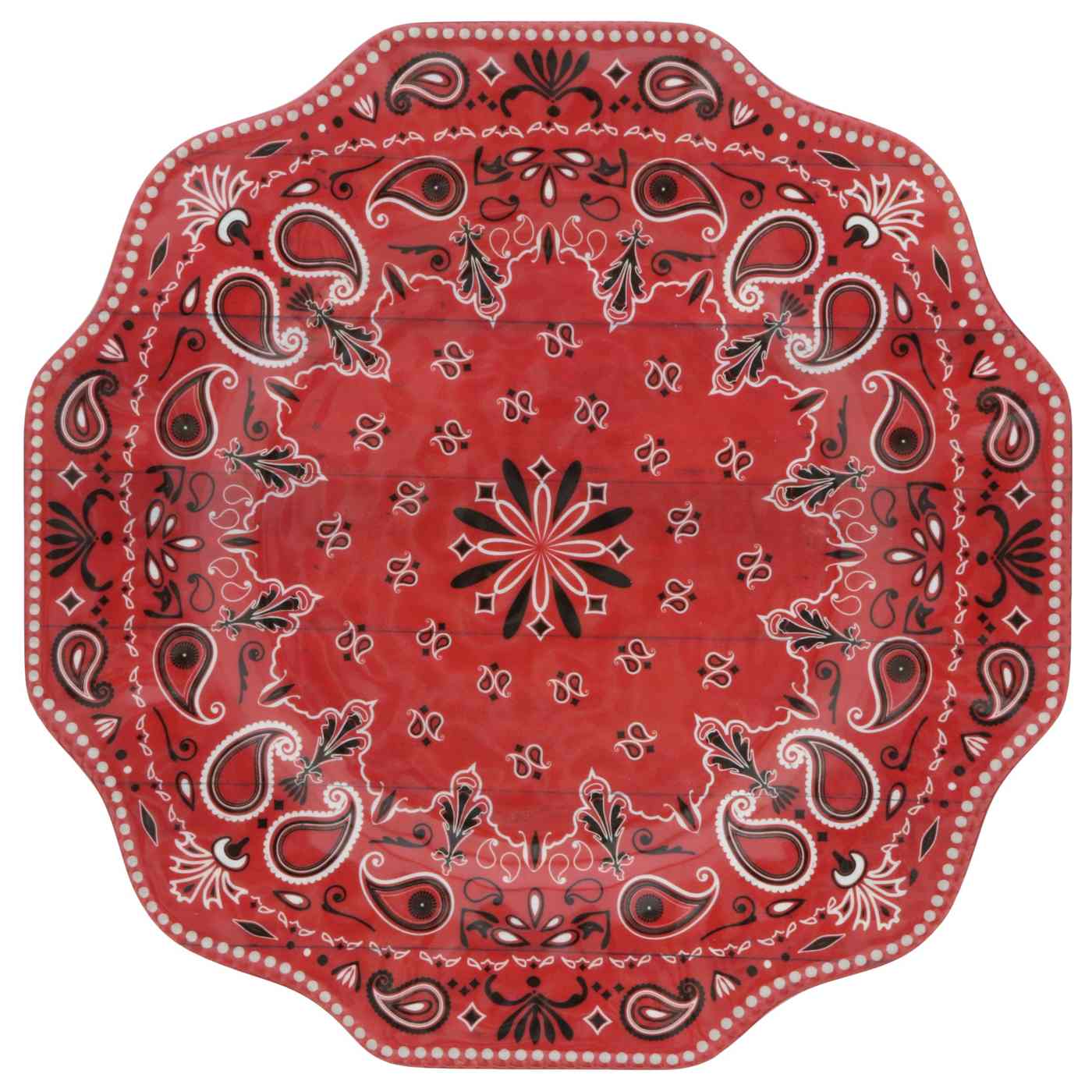 Dining Style Bandana Melamine Dinner Plates; image 1 of 2