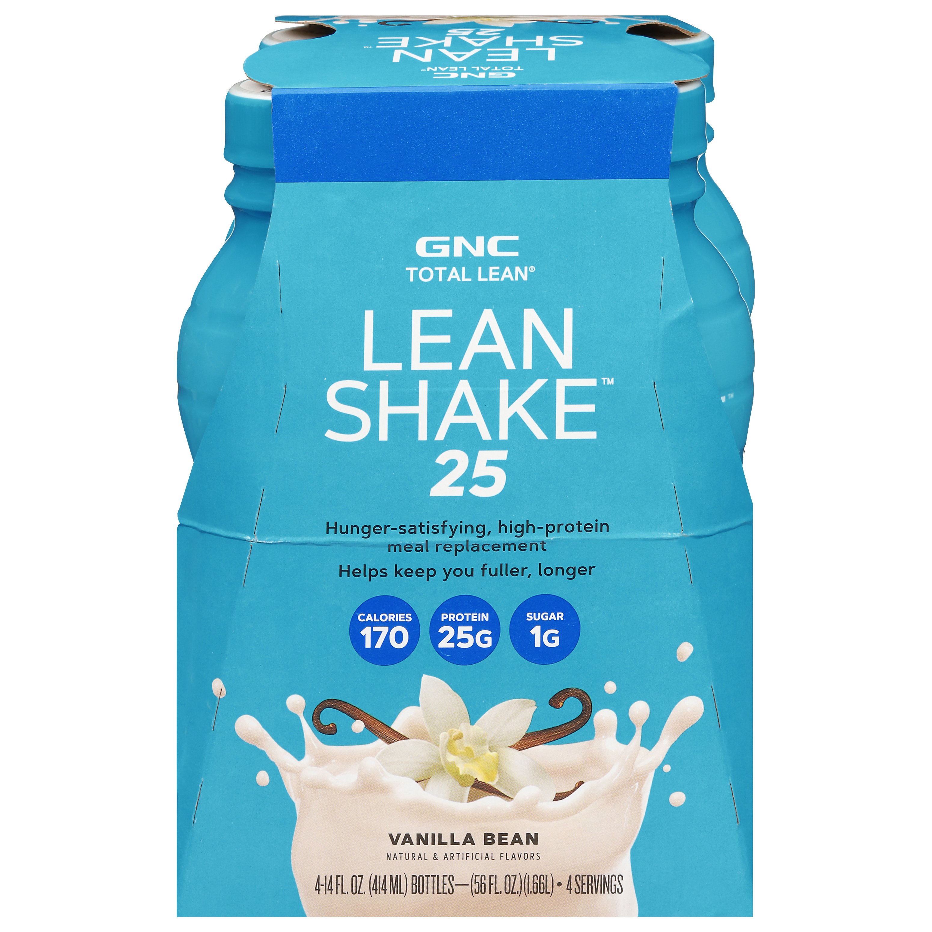 GNC Total Lean Shake 25 Vanilla Bean 4 Pk Shop Diet Fitness At H E B