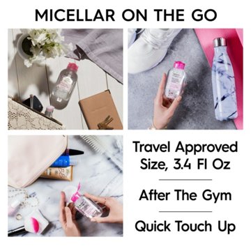 Garnier SkinActive Micellar Cleansing Water, For Waterproof Makeup, 3.4 oz