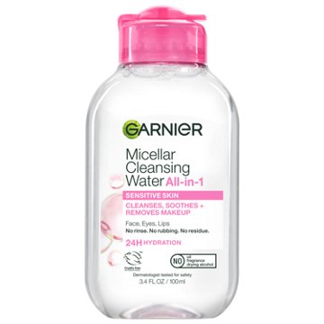 Garnier SkinActive Micellar Cleansing Water, For All Skin Types, 3.4 oz
