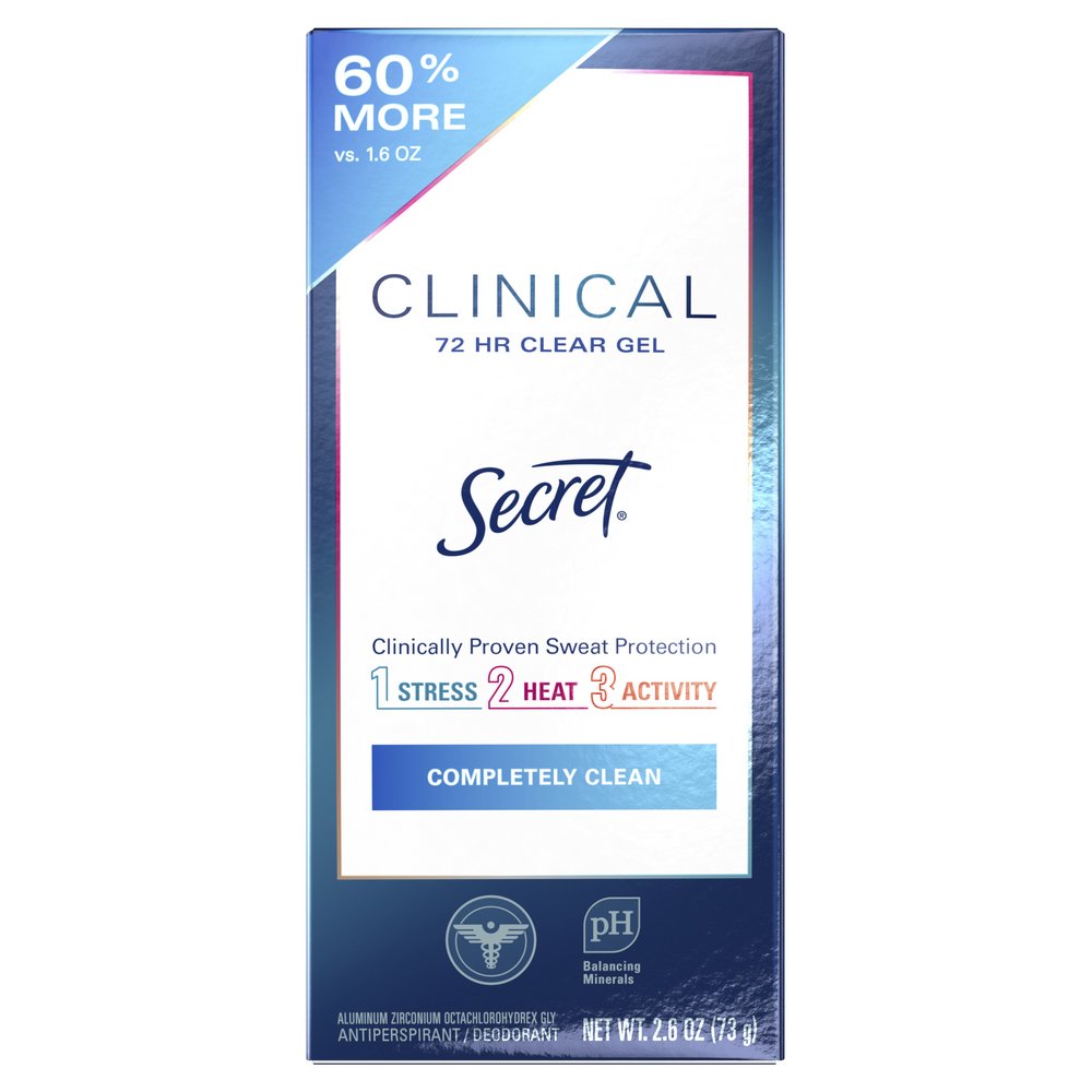 Secret Clinical Strength Clear Gel Antiperspirant And Deodorant, Completely - Shop