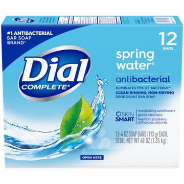 Dial Antibacterial Refresh & Renew Bar Soap - Spring Water