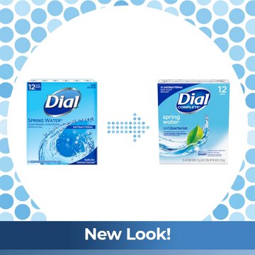 Dial Antibacterial Refresh & Renew Bar Soap - Spring Water