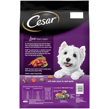 Cesar Small Breed Dry Dog Food - Filet Mignon Flavor with Spring Vegetables Garnish